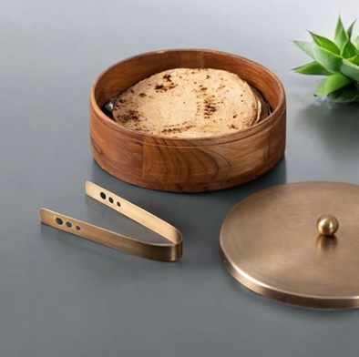 Classic Brass Roti Box – Everyday Luxury