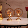 Brass Diya Peacock Set of 2