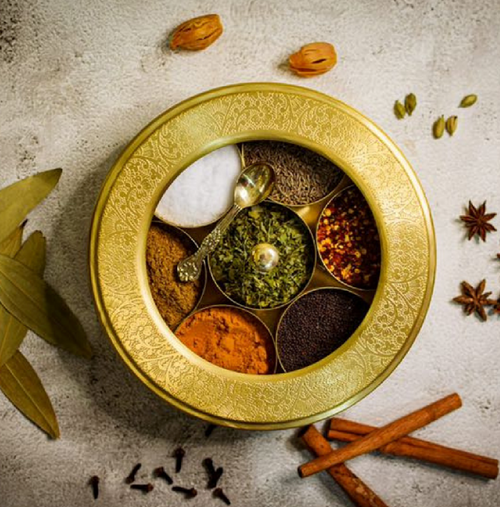Acrelic Brass Masala Box – Modern Utility, Traditional Craft